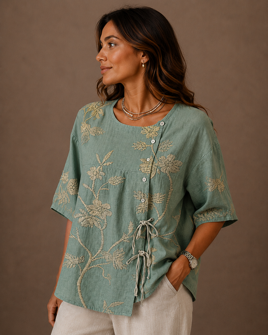 Celestina | Blusa elegante con estampado floral
