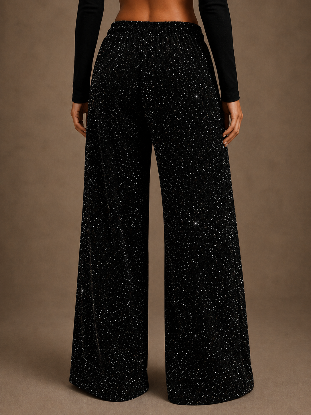 Pantalón Palazzo de Lentejuelas Luxury Fit