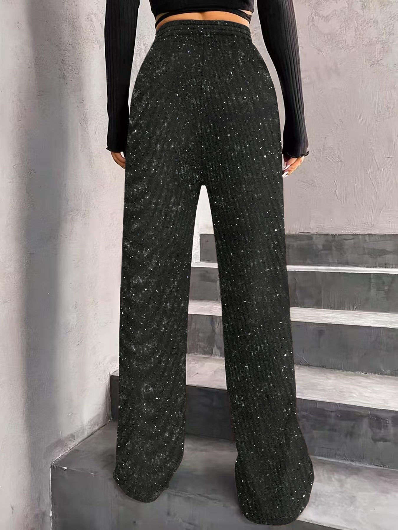 Pantalón Palazzo de Lentejuelas Luxury Fit